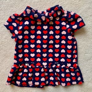 Janie & Jack heart blouse. Size 4.